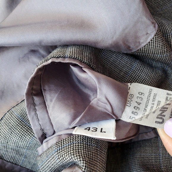 NORDSTROM GRAY COAT JACKET BLAZER SZ 43L - Picture 8 of 9